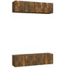 vidaXL Wall TV Cabinets 4 pcs Smoked Oak 60x30x30 cm Engineered Wood