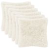 vidaXL Cushion with Pillow HEERLEN 6 pcs White PV Fleece