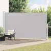 vidaXL Patio Retractable Side Awning 200x500 cm Grey