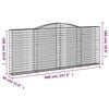 vidaXL Arched Gabion Baskets 5 pcs 400x30x160/180 cm Galvanised Iron
