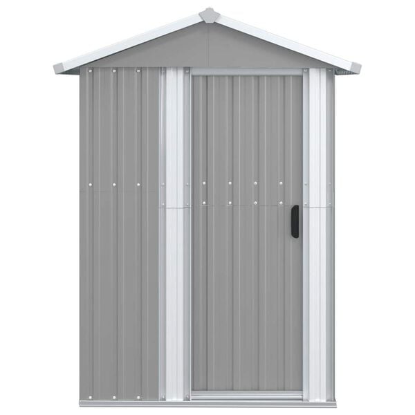 vidaXL Garden Shed Grey 126x97.5x177 cm Galvanised Steel