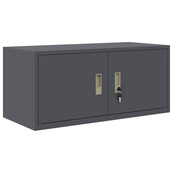 vidaXL Storage Cabinet with Storage Anthracite 90 x 40 x 40 cm Steel