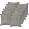 vidaXL Cushion with Pillow HOUTEN 12 pcs Light Grey Microfiber Fleece