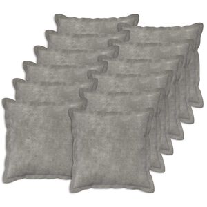 vidaXL Cushion with Pillow HOUTEN 12 pcs Light Grey Microfiber Fleece