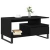 vidaXL Coffee Table Black Oak 90 x 49 x 45 cm Engineered Wood