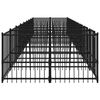 vidaXL Outdoor Dog Kennel Steel 16.89 m&sup2;