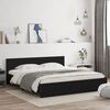 vidaXL Bed Frame without Mattress Black 180x200 cm Super King