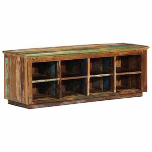 vidaXL Shoe Cabinet 110 x 35 x 40 cm Solid Reclaim Wood Brown