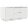 vidaXL TV Cabinet with LED Lights White 100x41x50 cm