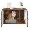 vidaXL Cat House Smoked Oak 85 x 55 x 50 cm Engineered Wood