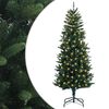 vidaXL Artificial Hinged Christmas Tree 120 cm 150 LEDs Warm White PVC