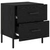 vidaXL Bedside Cabinet Black Oak 40 x 35 x 47.5 cm Engineered Wood