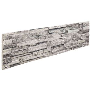 vidaXL Wall Panels 10 pcs Light Grey 100 x 25 cm EPS Foam