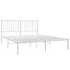 vidaXL Metal Bed Frame without Mattress with Headboard White 160x200cm