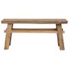 vidaXL Bench Recycle Natural Color 100 x 28 x 43 cm Solid Teak Wood