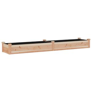 vidaXL Garden Raised Bed with Liner 240x45x25 cm Solid Wood Fir