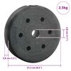 vidaXL Weight Plates 4 pcs Black &Oslash; 21.5 x 3.8 cm