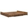 vidaXL Storage Bed Frame Old Wood 180 x 200 cm Engineered Wood