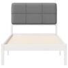 vidaXL Bed Frame with Upholstered Headboard Light Grey 90 x 200 cm
