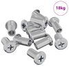 vidaXL Lock Nut 3673 pcs Silver Steel