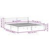 vidaXL Bed Frame White 215.5 x 185.5 x 69.5 cm Solid Pine Wood