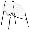 vidaXL Garden Chair Set 3 pcs Black and White Poly Rattan