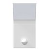 vidaXL Outdoor LED Wall Lights with Sensors 2pcs White Die-cast Aluminium