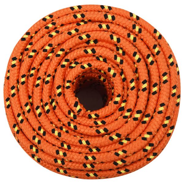 vidaXL Boat Rope Orange 14 mm 100 m Polypropylene