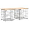 vidaXL Garden Bench Gabion Design 103x44x42 cm Solid Wood Pine