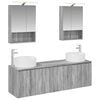 vidaXL Bathroom Cabinet Set 5 pcs Grey Sonoma Engineered Wood