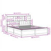 vidaXL Bed Frame without Mattress White 180x200 cm Super King Solid Wood Pine