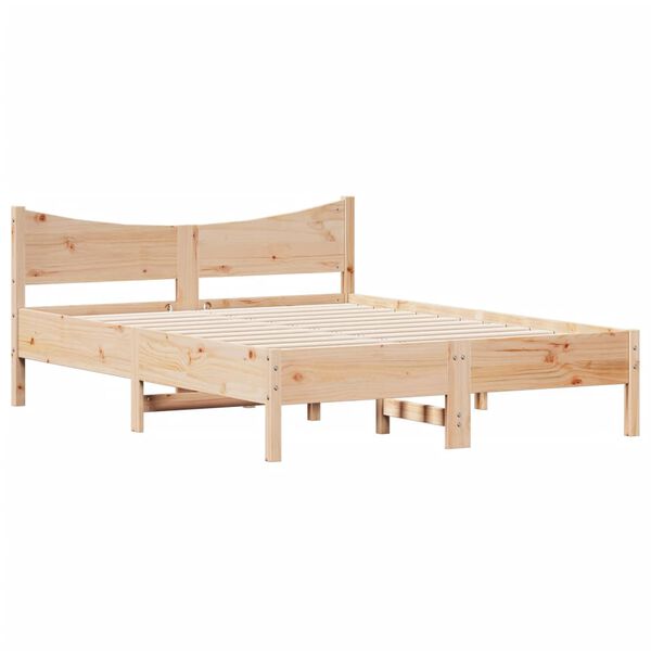 vidaXL Bed Frame without Mattress 140x200 cm Solid Wood Pine