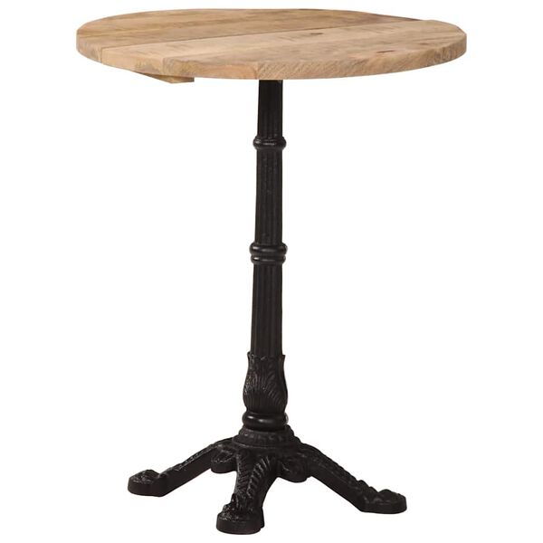 vidaXL Bistro Table Ø60x76 cm Rough Mango Wood