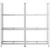 vidaXL 3-Layer Tyre Shelves 2 pcs Silver 110x40x200 cm Steel