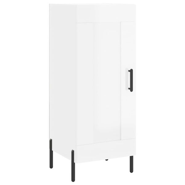 vidaXL Sideboard High Gloss White 34.5x34x90 cm Engineered Wood