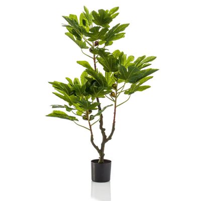 Emerald Artificial Fig Tree with Fruit 95 cm in Pot