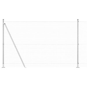 vidaXL Welded Wire Fence with Concrete Base 10 x 1.6 m (W x H)
