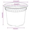 vidaXL Round Flower Pot 24 pcs Black &Oslash; 12.5 x 10 cm Plastic