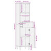 vidaXL Bathroom Cabinet 38x33x160 cm Solid Wood Mango