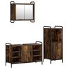 vidaXL Bathroom Cabinet Set 3 pcs Smoked Oak 40 x 36 x 99.5 cm