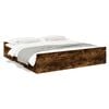 vidaXL Bed Frame with Drawers without Mattress Smoked Oak 200x200 cm