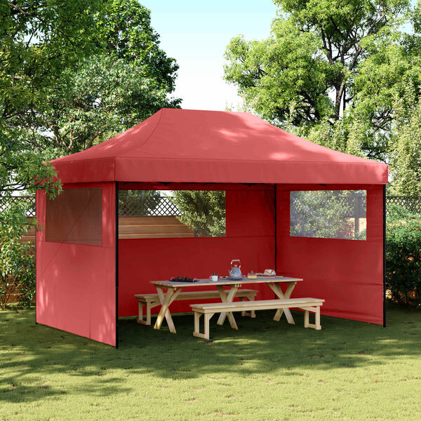 vidaXL Party Tent Folding Burgundy 292 x 440 x 315 cm Oxford Fabric