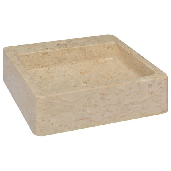 vidaXL Sink Cream 40x40x12 cm Marble