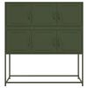 vidaXL Sideboard Olive Green 100.5x39x107 cm Steel