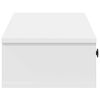vidaXL Wall Shelf with Drawers White 60x28x15 cm Engineered Wood