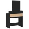 vidaXL Dressing Table Black oak 80 x 41 x 144.5 cm Engineered wood