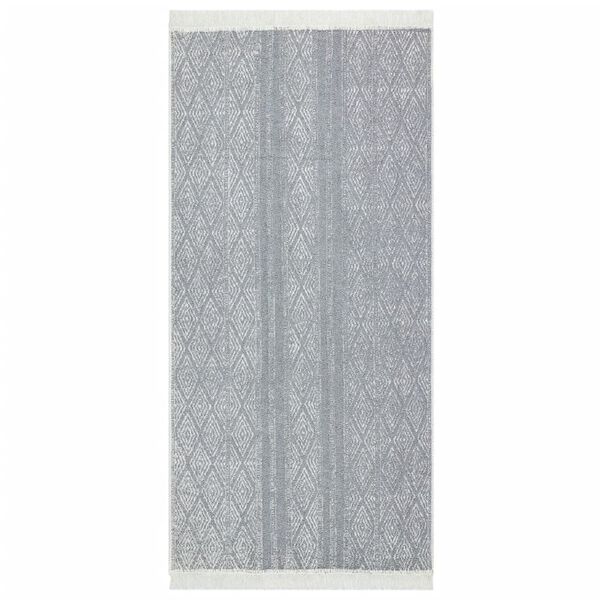 vidaXL Rug Light Grey 100x200 cm Cotton