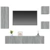 vidaXL 5 Piece TV Cabinet Set Grey Sonoma Engineered Wood