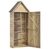 vidaXL Garden Tool Shed with Door 69.5x32x178 cm Impregnated Pinewood