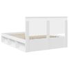 vidaXL Bed Frame with Headboard White 150 x 200 cm Solid Pine Wood